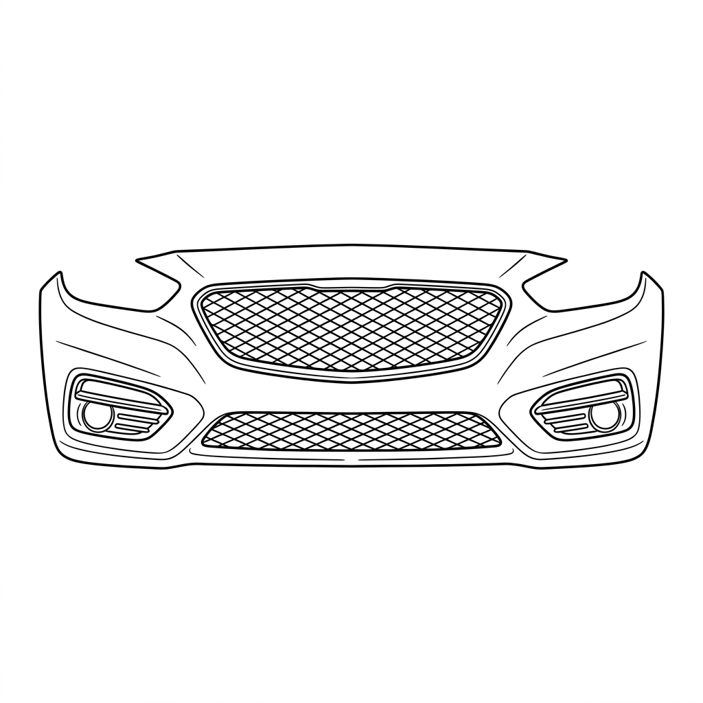 Representative illustration of Bumper Cover, Fr for 2015-2018 Ford MKC w/o front park assist