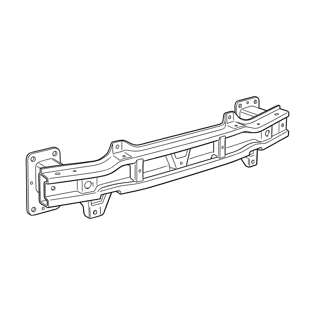 Representative illustration of Bumper Reinf, Front