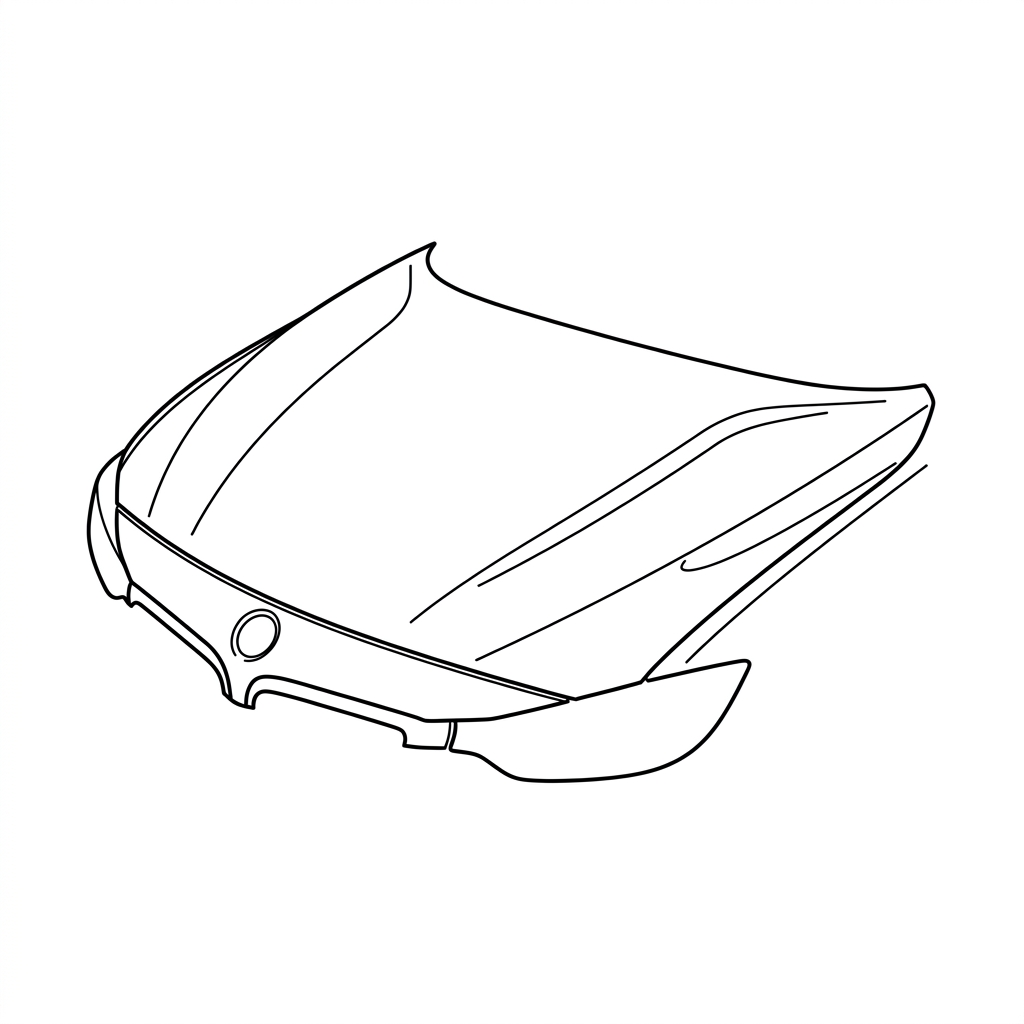 Representative illustration of Hood for 2012 BMW BMW 320i (Sdn, Canada market) and other applications