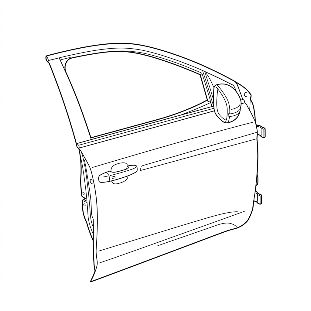 Representative illustration of PW,WHITE,SEDAN, W/GLASS&REG