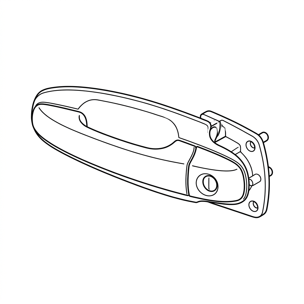 Representative illustration of Dr Handle, Exterior for 1997-2001 Lexus Lexus ES300 (assembly) (door) front R. and other applications