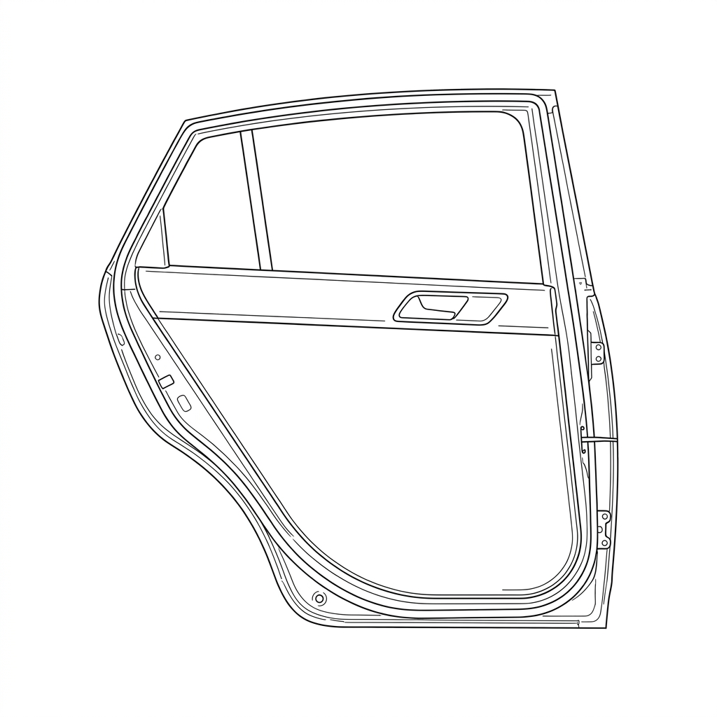 Representative illustration of PW,WHITE,SEDAN, W/GLASS&REG