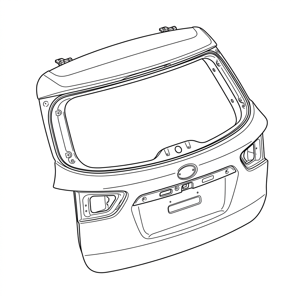 Representative illustration of Dr Assm, Rear Back for 2003 Jeep Liberty from 10/12/02 and other applications
