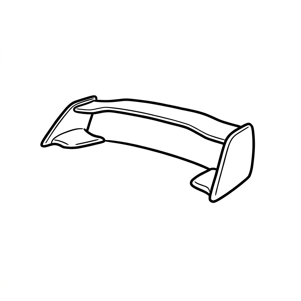 Representative illustration of Spoiler, Rear for 2014-2020 Jeep Grand Cherokee and other applications