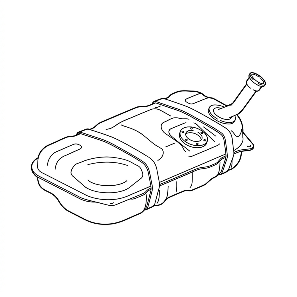 Representative illustration of Fuel Tank for 2009-2011 Hyundai Accent