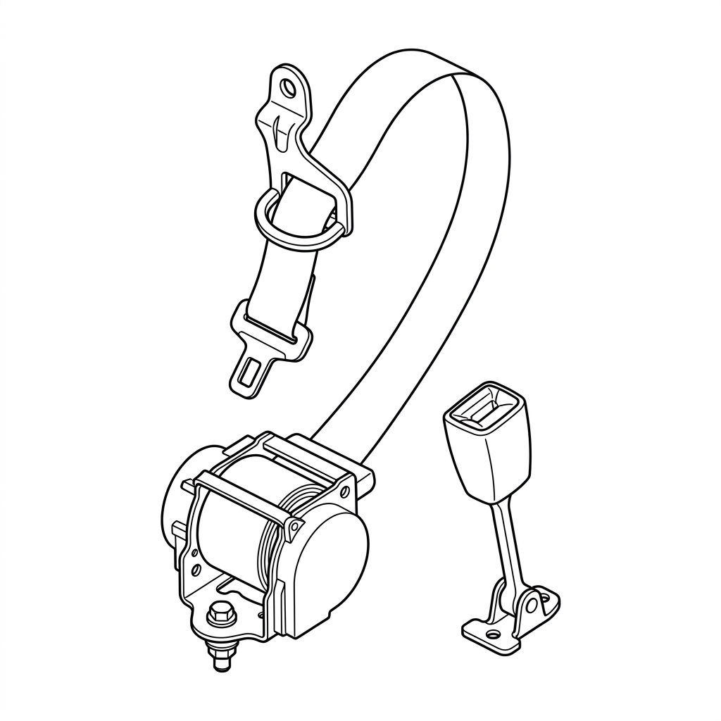 Representative illustration of 2.4L,BLACK, RETRACTOR LH