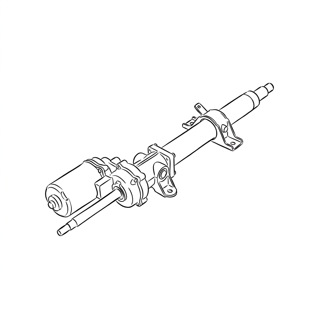 Representative illustration of Steering Column for 2007-2010 Jeep Compass Floor Shift MT w/o front fog lamps w/o rear fog lamps and other applications