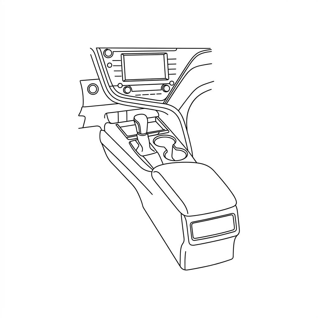 Representative illustration of Console, Front for 2001-2004 Toyota Tacoma (floor)