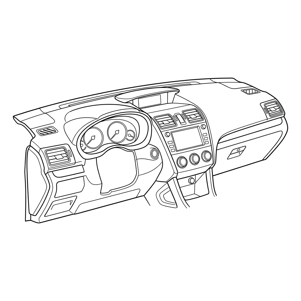 Representative illustration of Dash Panel for 2018-2020 Subaru XV Crosstrek and other applications