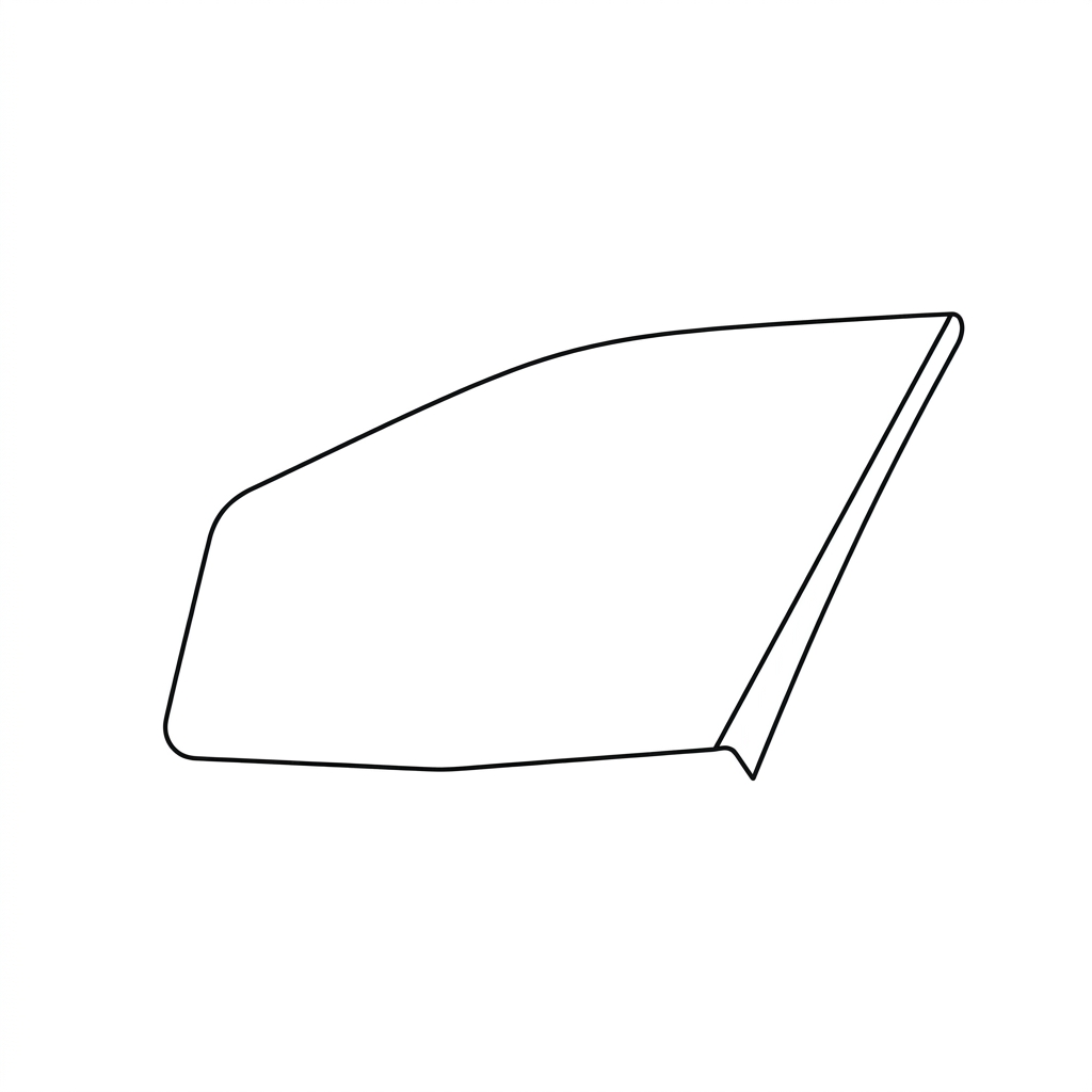 Representative illustration of Door Vent Glass, Rr