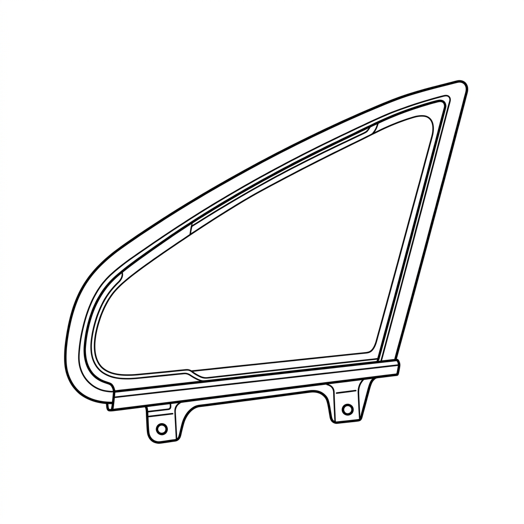Representative illustration of Door Vent Glass, Fr for 2017-2023 Subaru Impreza R.