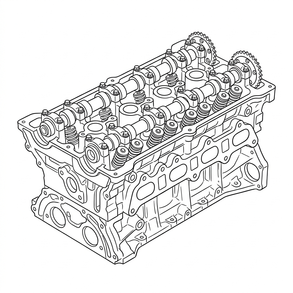 Representative illustration of Cylinder Head for 2017-2020 Kia Cadenza R. and other applications