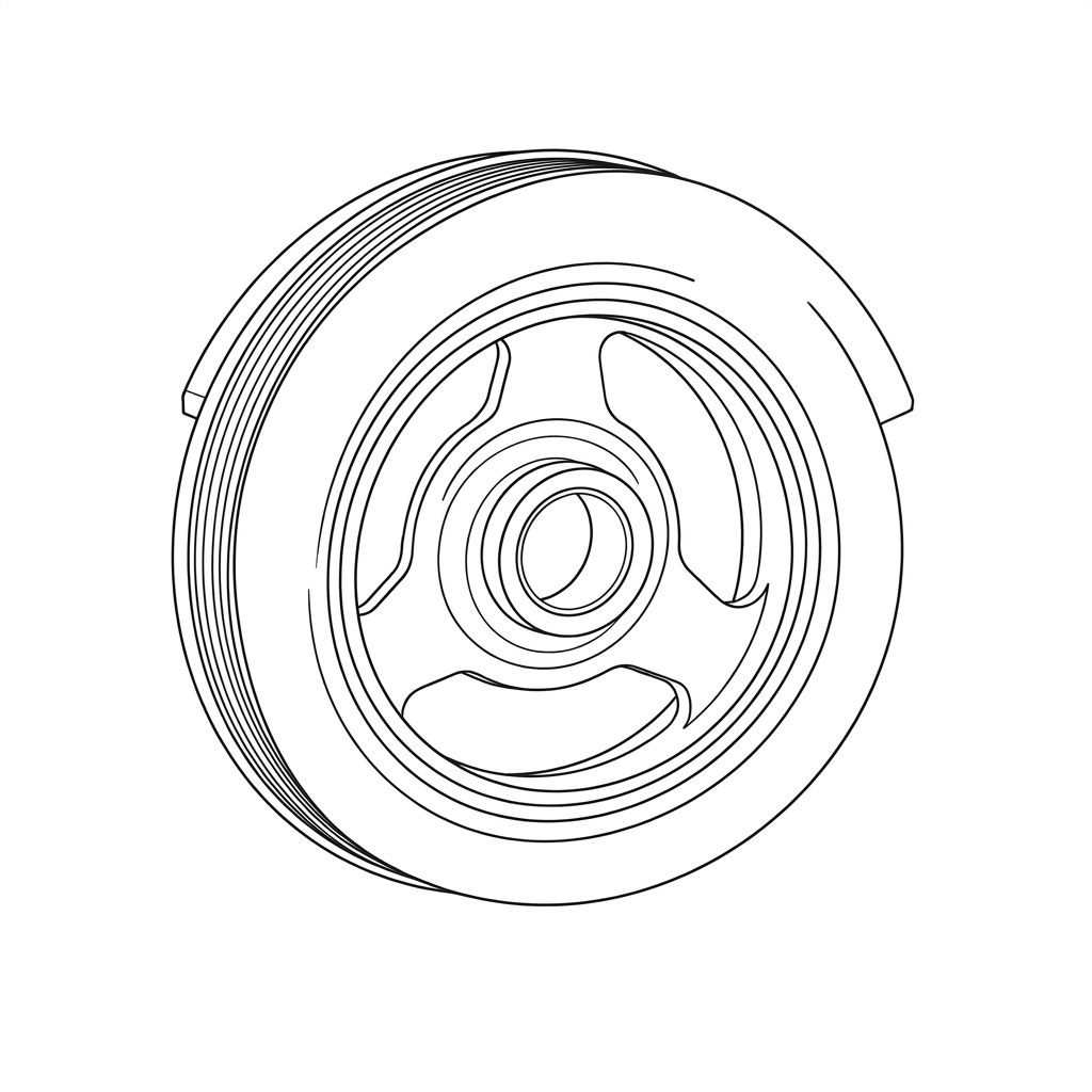 Representative illustration of Harmonic Balancer for 2001-2010 Mazda Mazda B-2300 and other applications