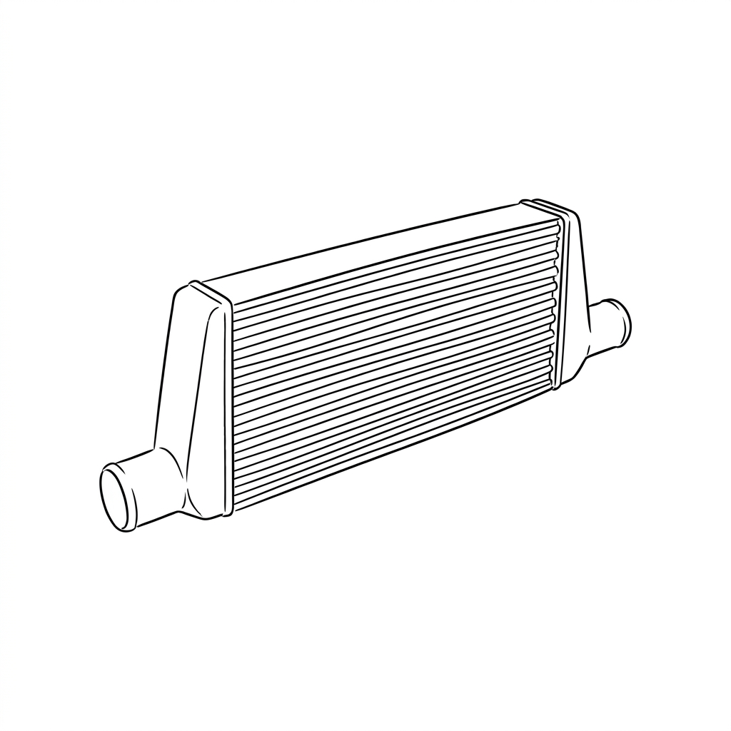 Representative illustration of Intercooler for 2012 BMW BMW 320i (Sdn, Canada market, 2.0L) and other applications