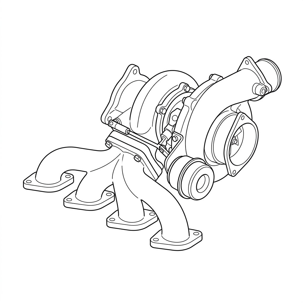 Representative illustration of Turbo-Supercharger for 2011-2012 BMW BMW 740i (3.0L, twin turbo) front