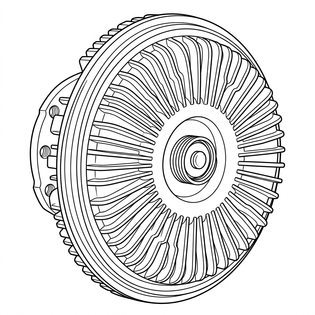 Representative illustration of Fan Clutch for 1998 Ford Ford F150 Pickup 8-330 (5.4L) AC and other applications