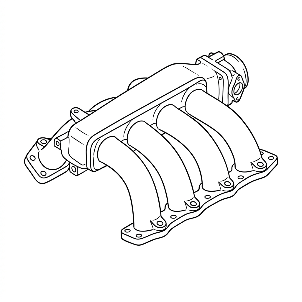 Representative illustration of Intake Manifold for 2005-2007 Nissan Pathfinder Lower (4.0L, 6 cylinder) and other applications