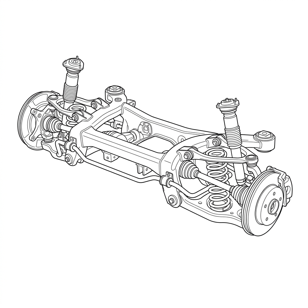 Representative illustration of Ind Rr Susp Assy for 2016 Kia Optima (without crossmember) US built (VIN 5, 1st digit) w/o electric parking brake R. and other applications