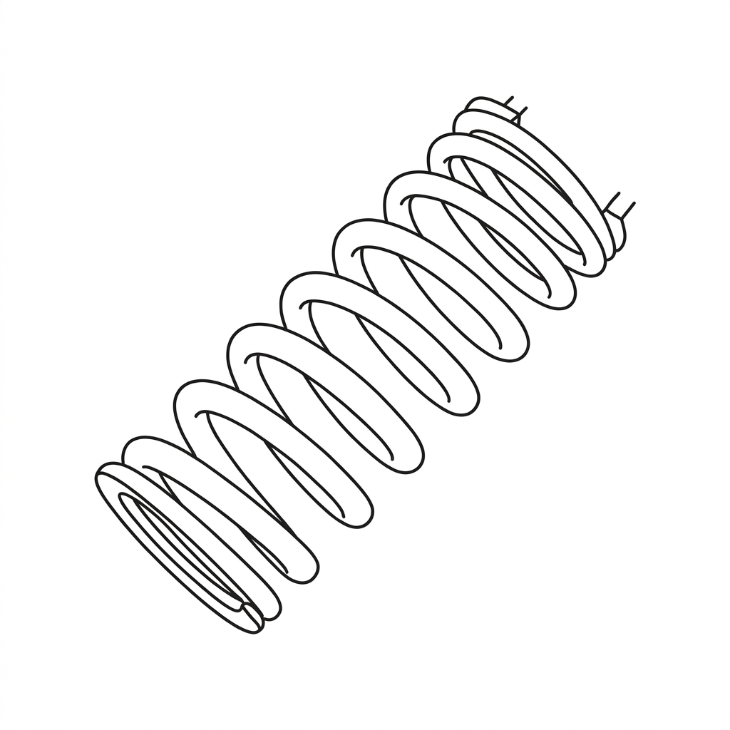 Representative illustration of Coil/Air Spring for 1997-2002 Ford Lincoln Continental Rear (spring and solenoid) automatic leveling suspension R.