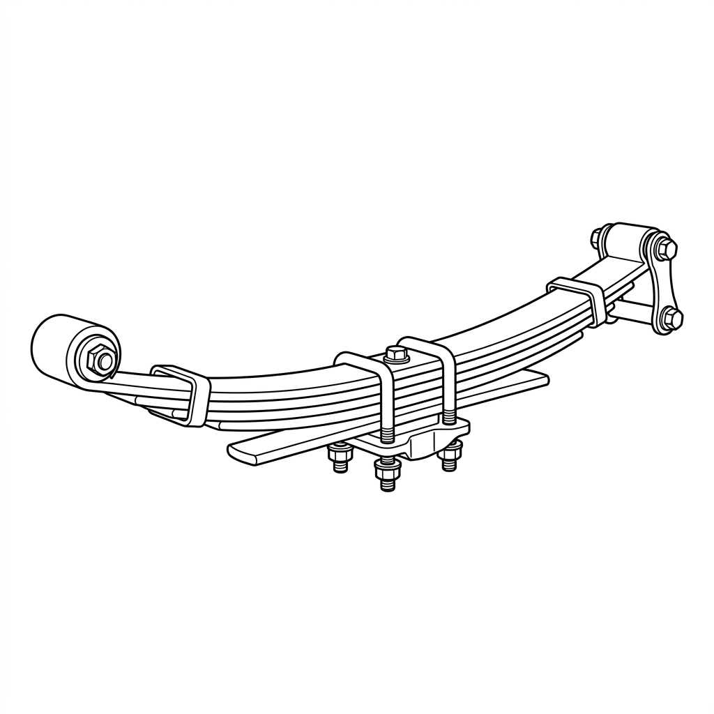 Representative illustration of Leaf Spring Rear for 2009-2014 Ford Ford F150 Pickup (spring ID) ID A