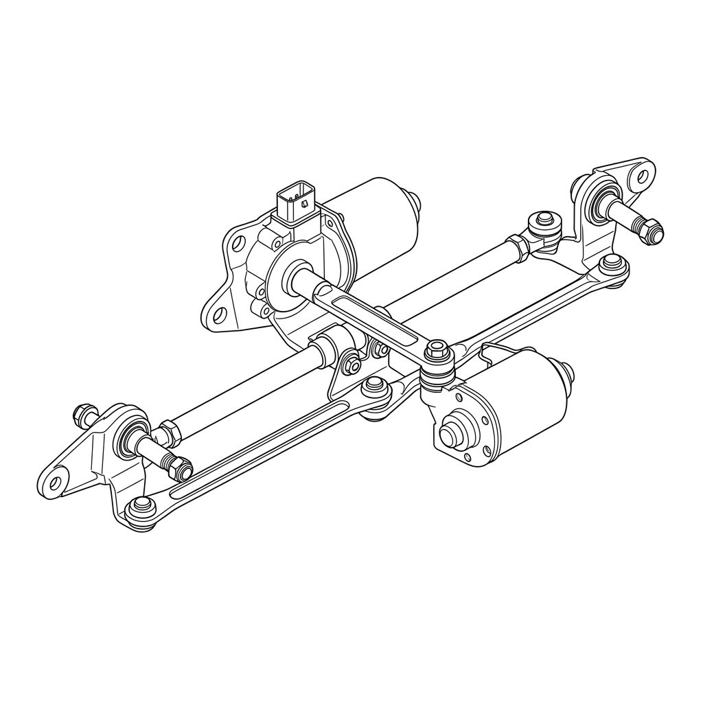 Representative illustration of Wiper Motor, Wdsh for 2016-2020 Jeep Grand Cherokee and other applications
