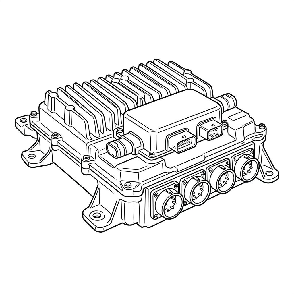 Representative illustration of Conv/Invert/Charger for 2013-2017 Ford C-MAX charging port (LH fender)