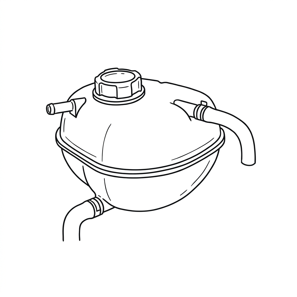 Representative illustration of Coolant Reservoir for 2008-2013 Nissan Rogue and other applications