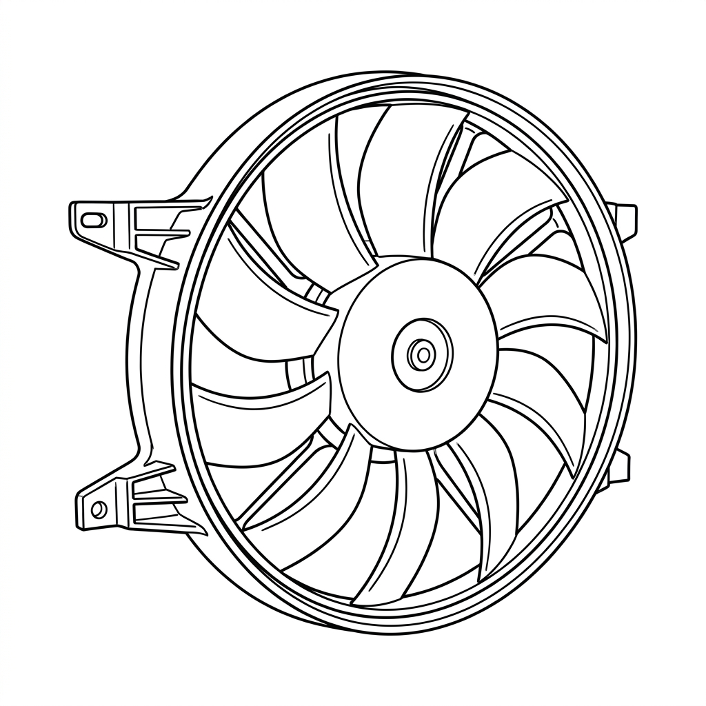 Representative illustration of Rad Cond Fan Motor